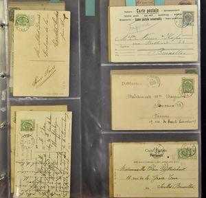 1900/1913 Sterstempels, 90 kaarten/brieven overwegend wapenschild uitgiften, zm/M (Hoge COBA notering)