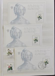 1930/2006 Samenstelling diverse uitgiften in insteekboek, waarbij blokken, o.a. BL 2 **, BL.4 gestempeld, BL 5 **, Erinnofilie, zwartwit blaadjes, zm/m/ntz