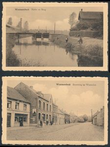 Westmeerbeek, 2 dorpszichten en de Nete (3 stuks)