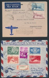 Samenstelling +/-300 luchtpostbrieven, waarbij 1° - en speciale vluchten, zm/m