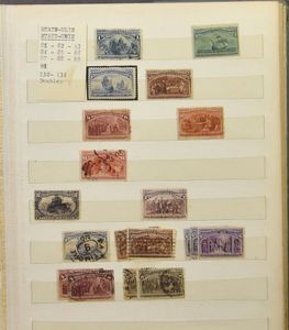 Diverse items in 6 albums en kleinere verpakkingen met betere zegels, Rode Kruis, w.o. Spanje, thema Columbus met USA 1893 