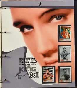 Edel, verzameling Elvis + restantjes Olympische Spelen, Rembrandt en wereldgeschiedenis, zm/ntz