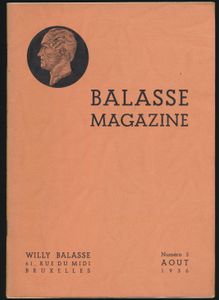 Balasse magazine n° 3; Willy Balasse; 1936; gedruckt; geheftet; Französisch; 63 Seiten; Softcover; in recht gutem Zustand