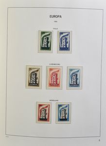 1956/2000 Verzameling in 4 Davo albums met deel I t.e.m. 1981 volledig postfris, tevens velletjes, blokken, meelopers, zm
