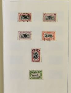 1886/1966 Belgian Congo, Ruanda Urundi, Rep. Congo, collection in old album, nice cancellations, overprints, sets, vf/f