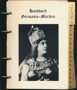 Handbuch GERMANIA - MARKEN Band I; Hans Friedrich; 1989; gedrukt; ringmap; Duits; in redelijke staat