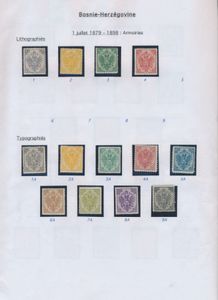 1879/1908 Mooie verzameling op bladen met diverse betere zegels, o.a. wapenschild, zm