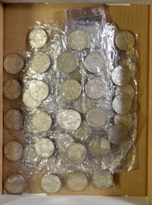 MUNTEN: 1285gr. zuiver zilver w.o. 