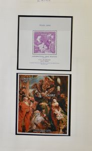 Rubens, uitgebreide verzameling in 4 albums + 1 ringmap, met reeksen, blokken, HK, zm