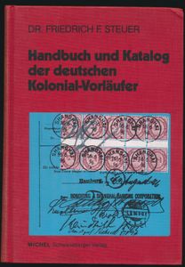Samenstelling van 3 boekjes i.v.m. Duitse kolonies, w.o. Handbuch und Katalog der Deutschen Kolonial Vorläufer (Friedrich); in redelijke staat