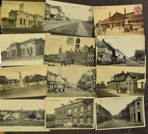 Provincie Henegouwen, diverse plaatsen en zichten, w.o. veel stations (15 stuks)