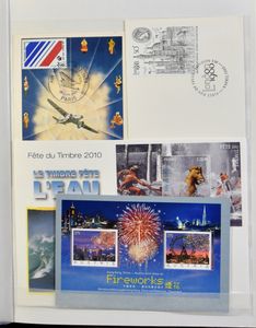 Samenstelling diverse landen in 2 insteekboeken, waarbij veel nieuwigheden, poststukken, o.a. België, Spanje, Slowakije, Finland, Zwitserland, Bund, Aland, Vaticaan, Kanaaleilanden, Frankrijk, Groot-Brittannië, Monaco, zm/m