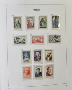 1950/1983 Verzorgde verzameling in 2 Davo albums gemengd postfris en met scharnier, ook wat gestempeld, zm