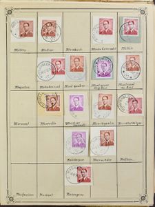 Uitgebreide samenstelling in 4 boeken op mappen, w.o. veel sterstempels, zm/m/ntz
