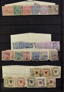 1913/1990 Zeer uitgebreide verzameling/voorraad in insteekboek met veel postfris, enorm veel zegels w.o. ongetand, zm