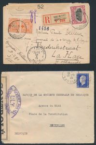 Uitgebreide samenstelling (BRF/PWST/FDC) met honderden poststukken, diverse landen en periodes waarbij veel België, ook Belgisch-Congo aanwezig, zm/m/ntz