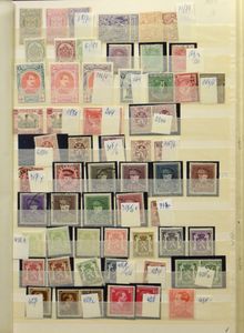 1907/1997 Stockrestant in fardes (vellen en veldelen) in insteekboeken, BK, postfolders, enz. + enkele reeksen voor 1960, zm/m/ntz
