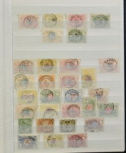 1879/1922 Alle met rondstempels, waarbij betere waarden, 230 zegels, zm/ntz (COBA +€2.600)
