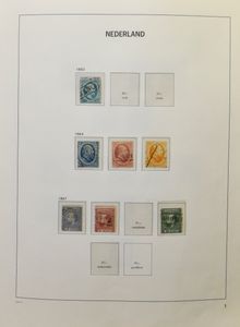 1852/2000 Verzamelingen voorraad in 5 albums en 4 insteekboeken, hoofdzakelijk gestempeld, zm/m