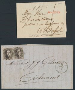 Kleine verzameling klassieke brieven en PWST, 32 stuks, enkele voorlopers, enkele médaillons, tot aan fijne baard, zm/m
