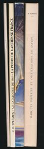 Samenstelling van 4 boeken, w.o. Marques Postales et oblitérations de Savoie
