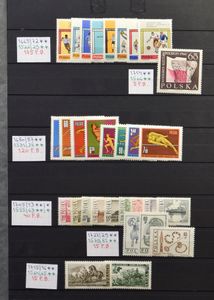 Samenstelling diverse landen in 6 insteekboeken, w.o. Polen, Hongarije, Rusland, Franse gebieden, Commonwealth, Zwitserland, Reich, Spanje, zm/m/ntz