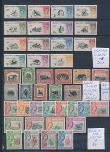 Vogels, mooie samenstelling met betere zegels, w.o. Falkland Islands, North Borneo, Japan, Burma, Cambodja, zm/m