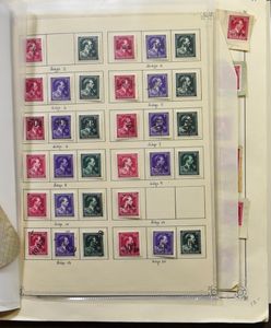Zeer uitgebreide samenstelling in zeer gemengde kwaliteit w.o. België 623/24 en 697/98 in vel restant, -10% restant, Gibraltar, Iran, UNO, Belgisch-Congo, niet uitgezocht, ntz