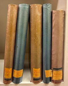 Amicale Philatélique, verschillende uitgifte ingebonden in hardcovers, samenstelling van 5 stuks; kaften kleverig