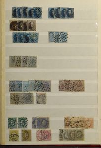 1851/1998 Samenstelling in 3 insteekboeken, waarbij veel klassiek in gemengde kwaliteit, voor de stempelzoeker, reeksen o.a. Kastelen *, jaren '50 **, nominaal, zm/m/ntz