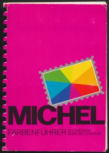 Michel Farbenführer, colour guide/guide de couleurs ; Michel; Schwaneberger Verlag GmbH; 1980; gedrukt; plastic spiraal; Duits/Engels/Frans; 17pag.; zachte kaft; in redelijke staat