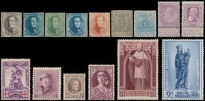 1851/1969 Verzameling (**/*/(*)/(**) in 2 Davo albums, waarbij n° 6/7 (*) (licht ingesneden), 9 *, 11 (*), 16 B *, 17/21 (hergomd), 22 *, 24 *, 38/41 (hergomd), 67 **, 80 **, Merode **/*, Helm *, Houyoux **, BL 1 **, 221/33 **, BL 2 **, Kastelen **, Elisabeth **, Mercier **/*, Sanatorium **, Ridder **, BL 4 **, -10% **, Gellingen **, jaren '50 overwegend **, zm/m/ntz