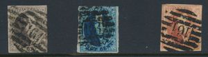 N° 10/12, alle drie zegels volrandig (met mooie randen), afstempeling P.161-Boussu, zm (OBP €110 + COBA €115)