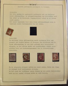 1841/1922 Verzameling (0/ZK/BRF/PWST/Ongetand) in ringband met zegels en poststukken Engeland gestempeld in Ierland met zeer veel red pennies (ook geplaat), ook betere zegels, zichtkaarten, veel PWST, grote hoeveelheid, zm/m/ntz