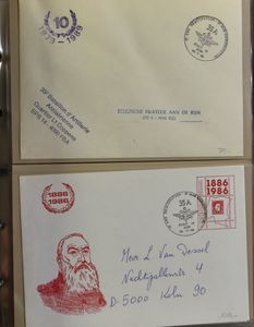 Belgische Militaire Post, verzameling honderdtal poststukken in ringband, zm