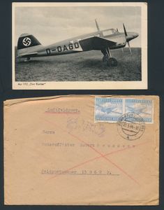 1900/1960 Fascinerend uitgebreid persoonlijk archief van een Duitse familie met Nederlandse oorsprong (Venlo), vooral periode W.O. II inclusief fotomateriaal (o.a. militair) + vele brieven, propaganda, postkaarten, etc. te bestuderen (46 ex. + foto's), m/ntz