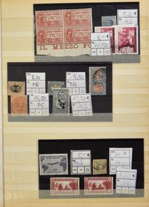 Diverse items op kaartjes in insteekboek, w.o. Italië, Frankrijk, Nederland, Ierland, zm/m/ntz