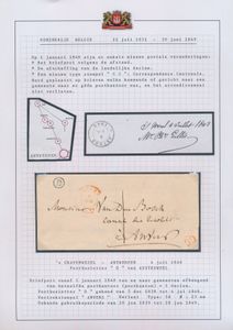 1848 Voorloper met inhoud, vanuit 's-Gravenwezel, vertrekstempel 