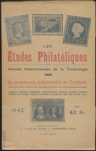 Les Études Philatéliques (4x), jaren 1942, 1948, 1950 + 1960-61; zachte kaft; in redelijke staat