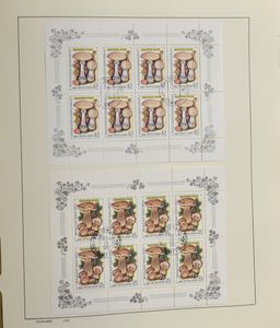 1945/1991 Verzameling in 4 Schaubek albums, waarbij veel volledige reeksen, blokken, zm/m/ntz