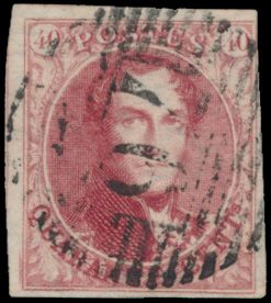 N° 5 (volrandig), N° 12 (rechtopstaand strip - niet volrandig) en N° 12A (volrandig op brief) naar Frankrijk, zm/m/ntz   (OBP --€1430)