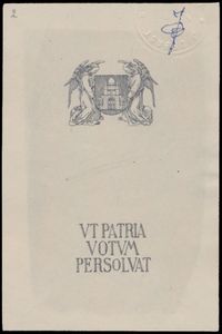 STES 4357 Proef, violet (goedgekeurde kleur, schaduw niet goedgekeurd), op crème papier, met droogstempel en paraaf , index 4,  zm
