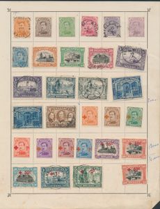 1912/1920 Zeer mooie samenstelling met betere (militaire) stempels op o.a. Pellens, Albert I, Rode kruis, ook bezettingszegels, betere waarden: 