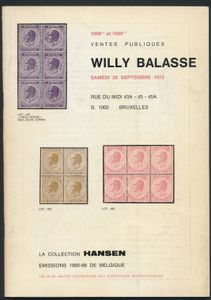Willy Balasse, öffentliche Auktionen Nr. 1098 und 1099; septembre 1975; gedruckt; geheftet; Französisch; 68 Seiten; Softcover; in recht gutem Zustand