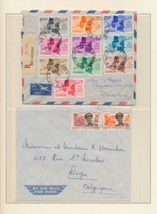 1960/1981 Collection of letters from the Republic of the Congo, 12 letters including registered items and 1 from Katanga, f/to be checked