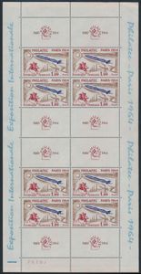 BF 6 en n° 1422, blok van 4 en losse zegel 