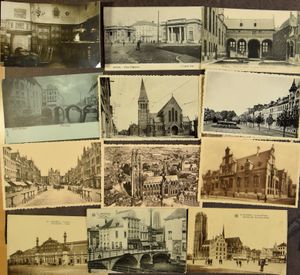 Mechelen, diverse zichten, oude kaarten, w.o. enkele betere, ook fotokaarten (88 stuks)