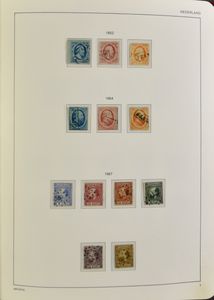 1852/1997 Zeer mooie verzameling in 2 Importa albums, quasi volledig incl. 61b/61c, kroningsgulden, n° 80, Jubileum, 1913, Legioenblokken, roltanding zonder n° 32, strafport incl. tête-bêche, postbewijs, Internering met certificaat, n° 1, telegram zonder 