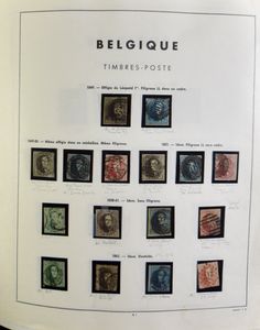 1849/1969 Verzameling in Prinet klemband, waarbij uitgebreide klassieke periode, stempels, 5 franken gestempeld, Helm *, 301 **, Kastelen *, 325 **, Elisabeth **, Sanatorium *, Grote Orval *, Ridder *, Rubens **, -10% **, jaren '50 overwegend **, zm/m/ntz