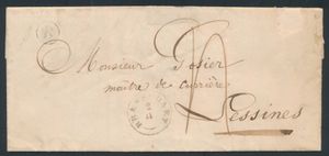1848 Voorloper met inhoud, vanuit Stabroek, vertrekstempel Type 18 